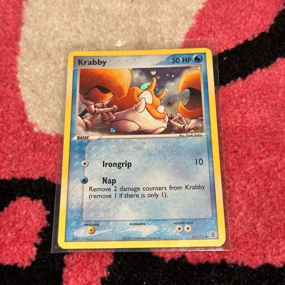 Krabby 66 – Pokémon TCG FireRed & LeafGreen – Reverse Holo – As Pictured